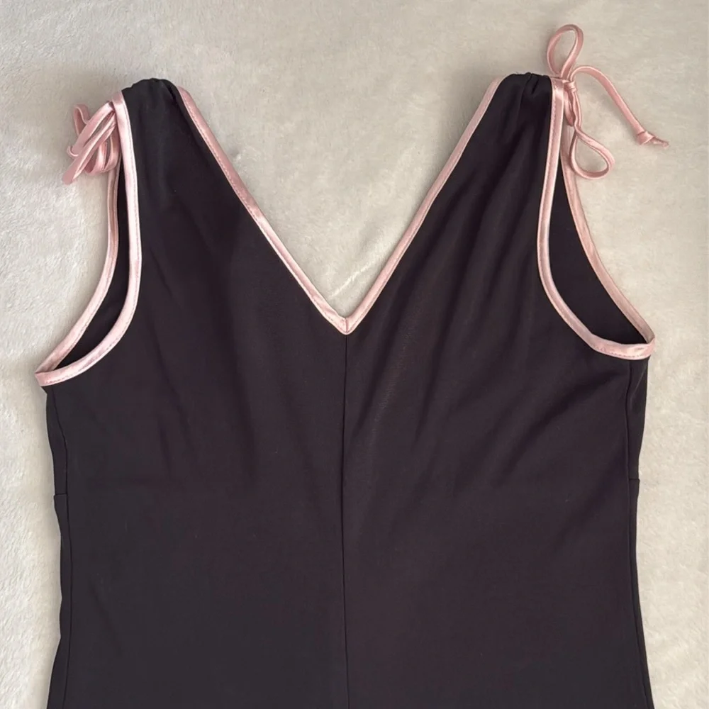 {VTG} City Triangles | Y2K Babydoll Midi Dress Black Made in USA (L Fits S/M) - Picture 10 of 14